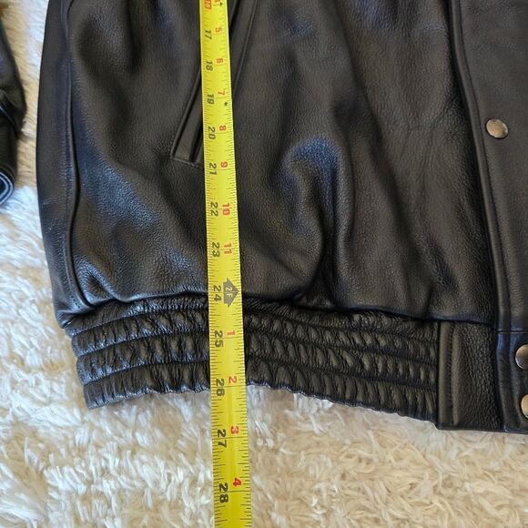 BISHOP Mens Genuine Leather California Highway Patrol Size XXL Black Biker - Picture 5 of 14